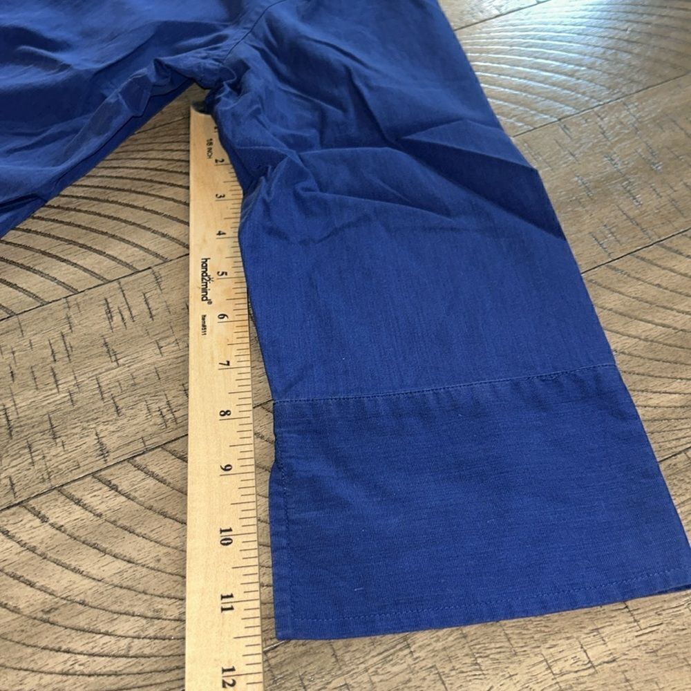 FaconnableNavy 🛳️cottonShirt 👕 3/4 sleeve DeepMediterraneanBlue. Chic Polished - Picture 12 of 17
